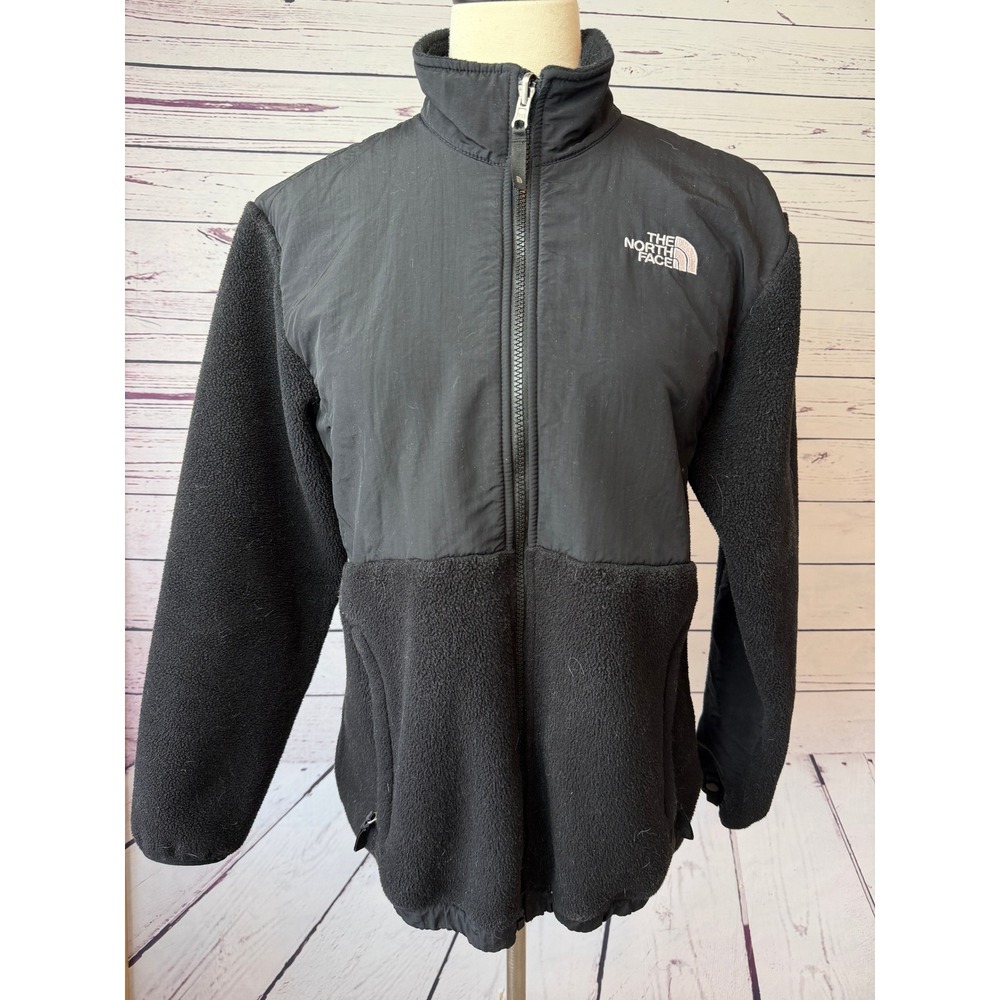 The North Face Denali Fleece Jacket Girls XL Black Full Zip Coat Extra Large
